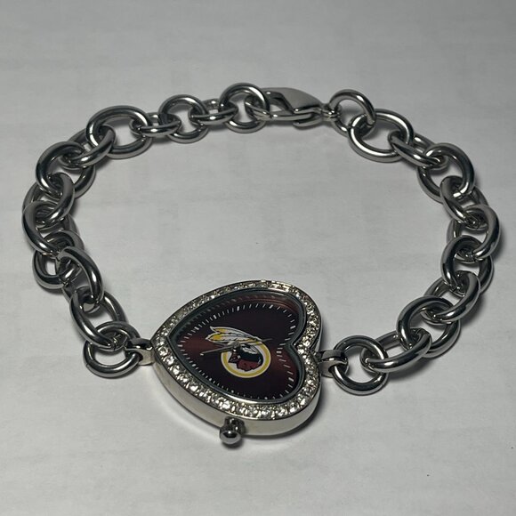 Washington Redskins NFL Heart Stainless-Steel Bracelet Watch by Game Time NEW - Picture 3 of 5